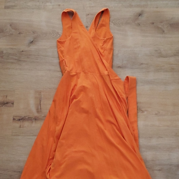Orange Wrap Dress - Picture 2 of 2